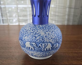 Lampe Berger Oil Fragrance Diffuser Purple Glass Gold Top Made in Paris France A