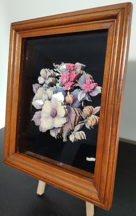 3D Art Handmade Paper Tole Multi Layer Flower Bouquet Signed Etsy