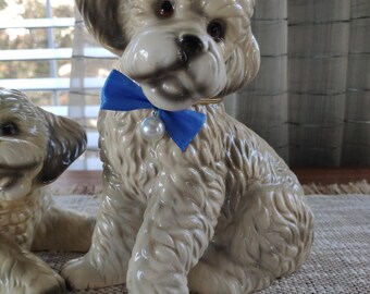 大型磁器製プードル 7.5インチ、ギフトクラフトジャパン ヴィンテージ