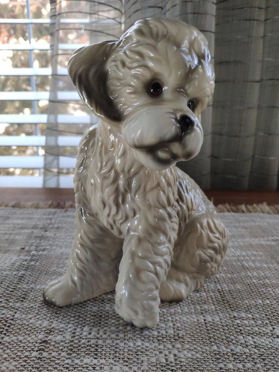 大型磁器製プードル 7.5インチ、ギフトクラフトジャパン ヴィンテージ