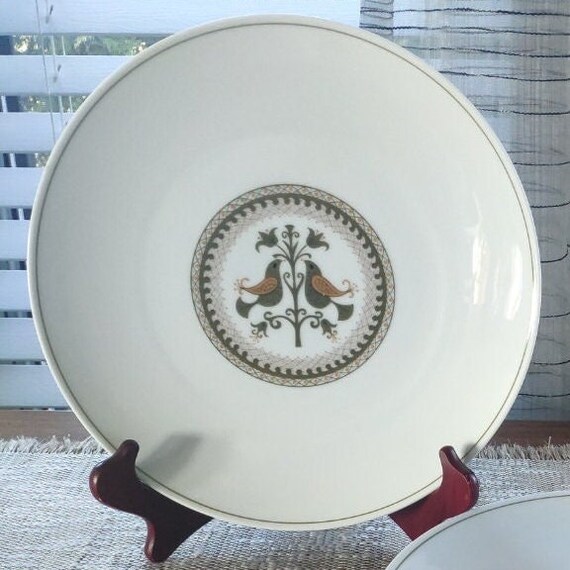 Noritake Hermitage Plates Set of 2 Pattern 6226 Love Birds Made in
