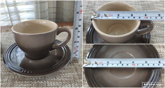 Le Creuset Tea Cups Set of Vintage Cups and Saucers Marked -