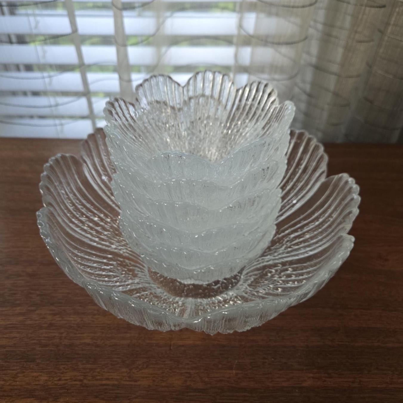 Lasisepat Mantsala Bowl Set of 7, Designed Heina Art Glass by