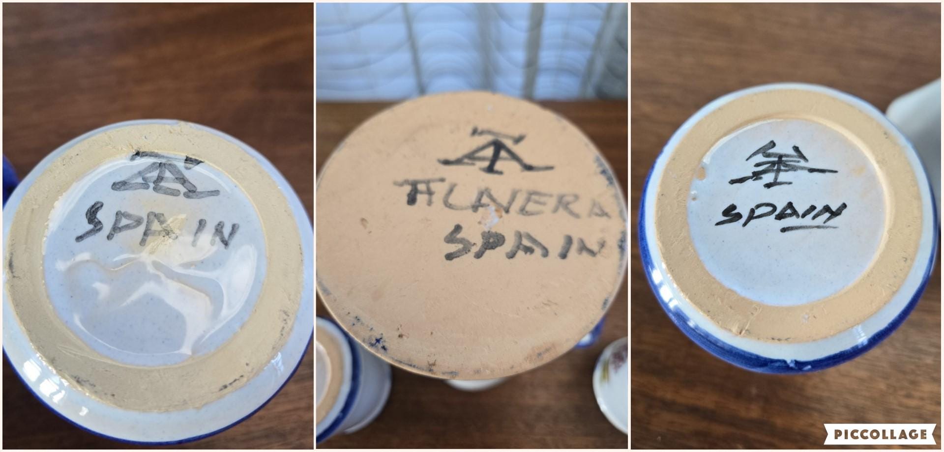 スペイン製タラベラ焼きのピッチャーとタンブラー3点セット