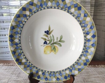 Royal Doulton Carmina Olives and Lemon Vintage Large Porcelain Serving Bowl 11.25"