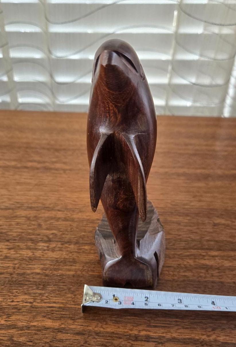 ヴィンテージ アイアンウッド イルカ 手彫り彫刻 7.5インチ - Etsy 日本