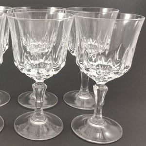 クリスタル ダルク アヴィニョン ステムグラス 4個セット フランス クリスタルグラス、ヴィンテージ ワインゴブレット 5 3/4"