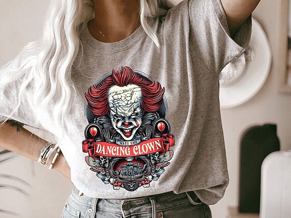 Penny wise I Meet the Dancing Clown shirt I Halloween Scary Movie T-SHIRT  I Scary clown IT I Spooky t-shirt I Unisex Halloween graphic tee