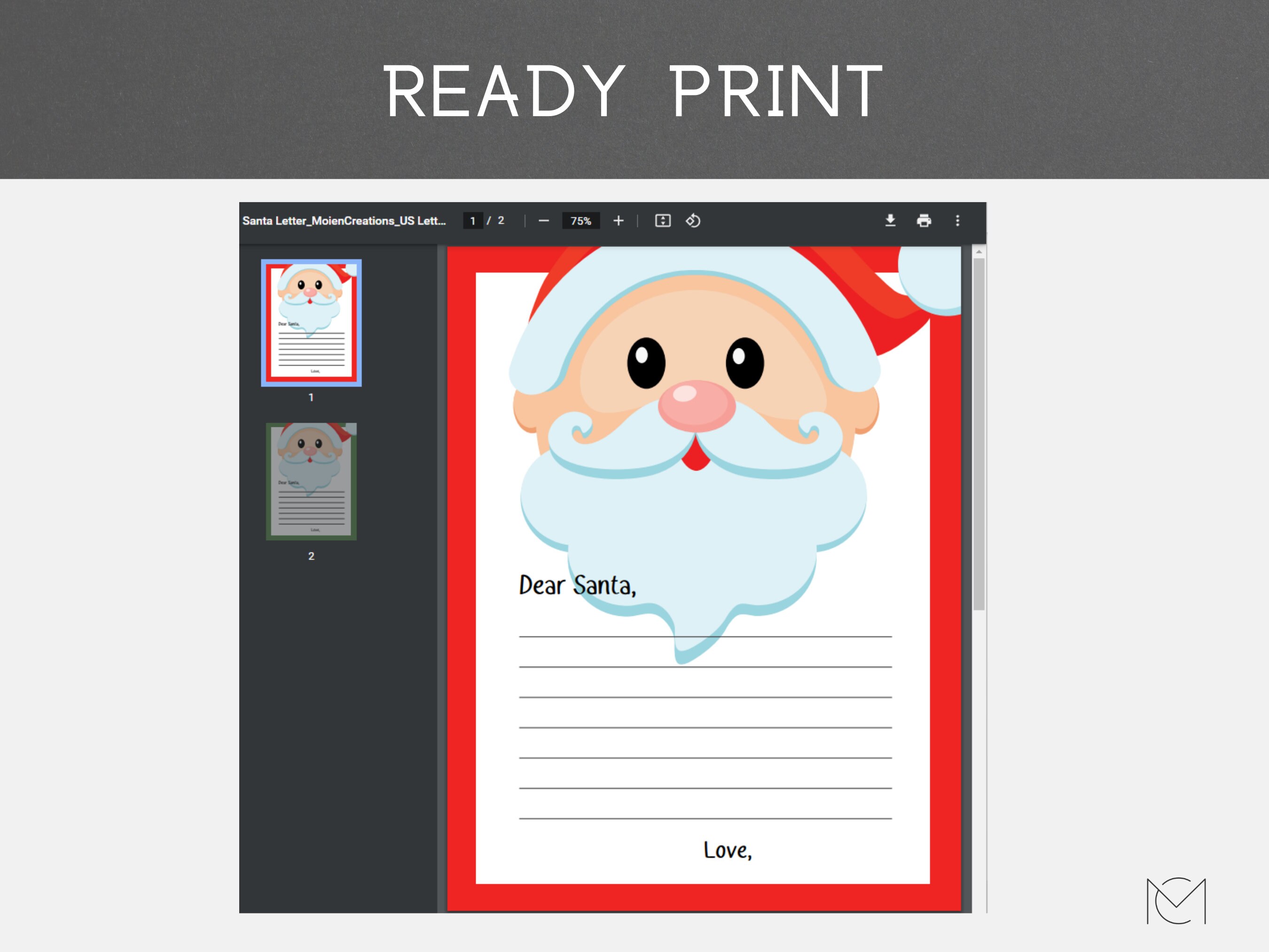 Letter to Santa Printable Santa Printable Kids Santa - Etsy
