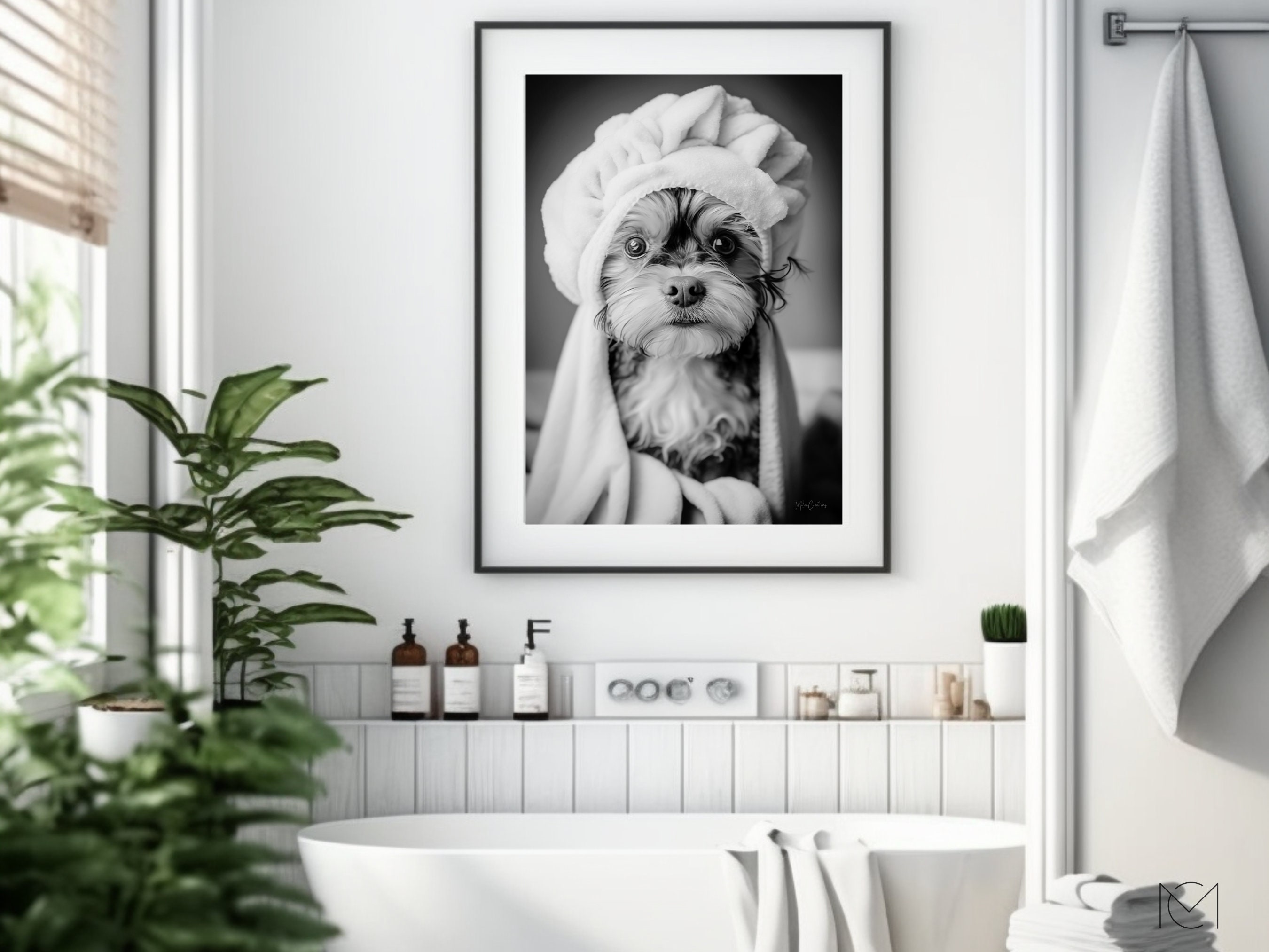 Stupell Industries - Süßer Waschbär In Der Wanne Als Wandbild Fürs Badezimmer, Grauer Rahmen 11x14 Zoll