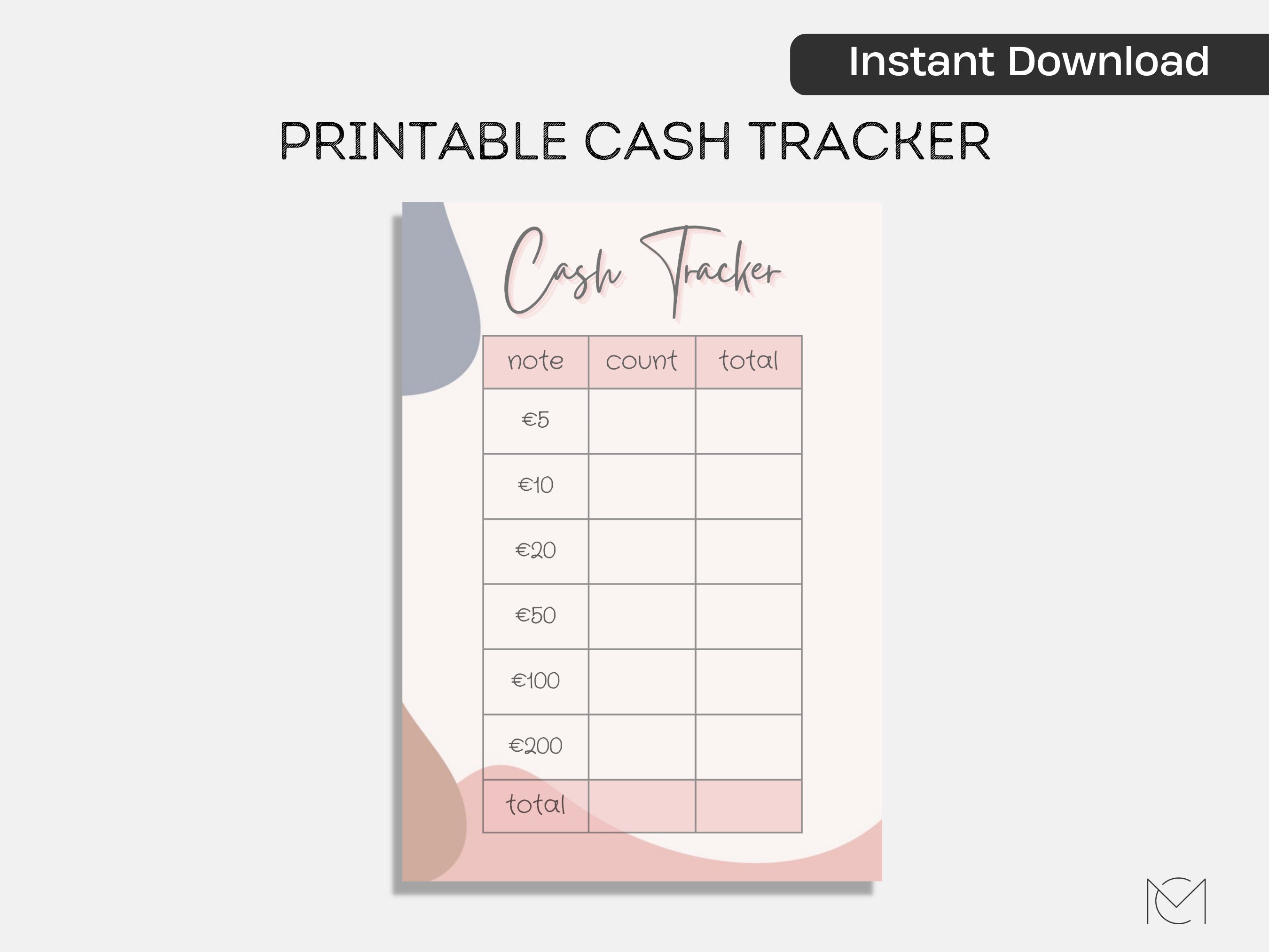 Cash Envelope Tracker Printable Savings Challenge Printable - Etsy