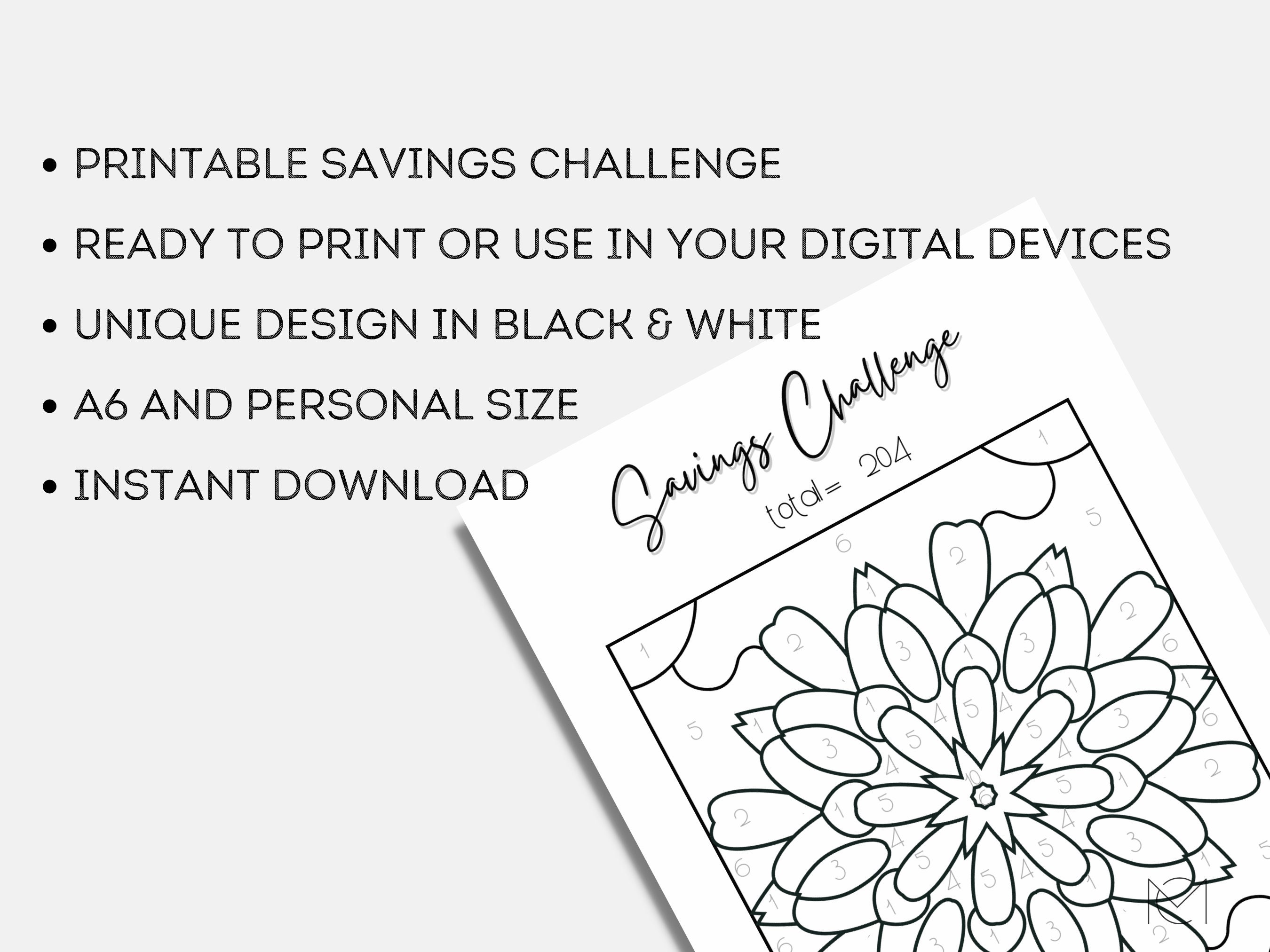 Savings Challenge Printable Money Challenge Savings Challenge Binder A6 Savings Challenge Printable Money Challenge Savings Challenge Binder A6