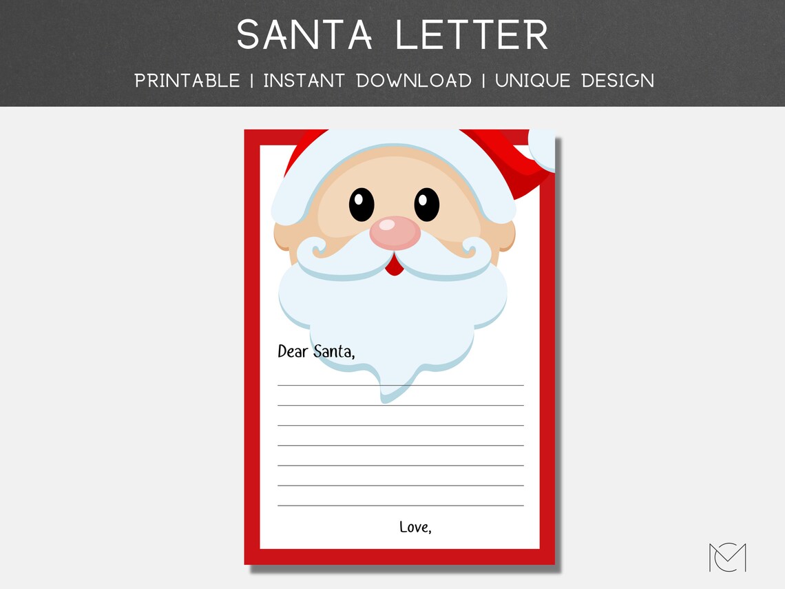 Letter to Santa Printable Santa Printable Kids Santa - Etsy Letter to Santa Printable Santa Printable Kids Santa - Etsy
