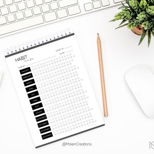 Habit Tracker Printable Daily Habit Tracker Printable Habit List Daily ...