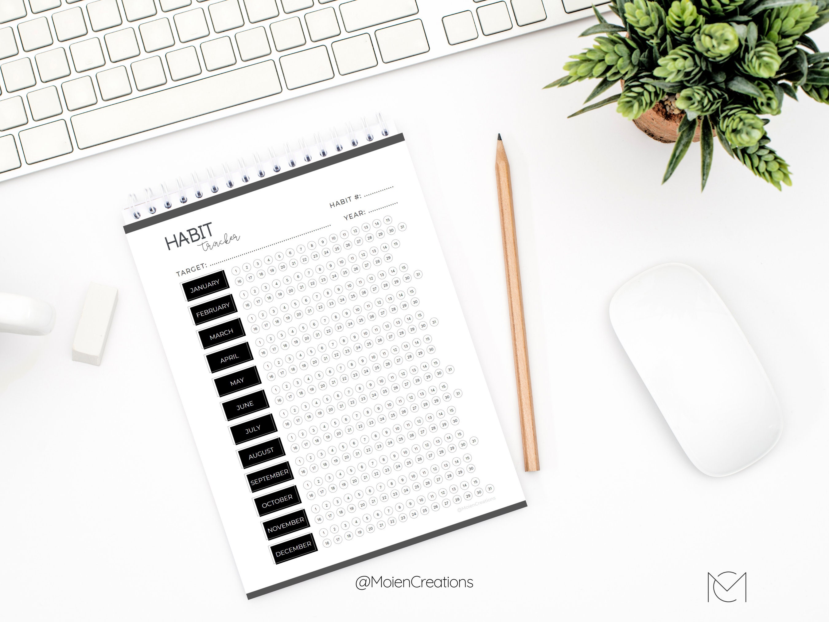 Habit Tracker Printable Daily Habit Tracker Printable Habit List Daily ...