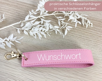 Schlüsselanhänger mit Wunschwort, kleine Geschenkidee zum Muttertag, Vatertag, Geburtstag, Glücksbringer