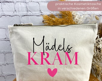 Kosmetiktasche Mädelskram, Geburtstagsgeschenk Frau, beste Freundin, Geschenk zum Muttertag, Kleinigkeit Weihnachten