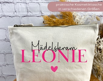 Kosmetiktasche personalisiert Mädelskram, Geburtstagsgeschenk Frau, beste Freundin, Geschenk zum Muttertag, Kleinigkeit Weihnachten