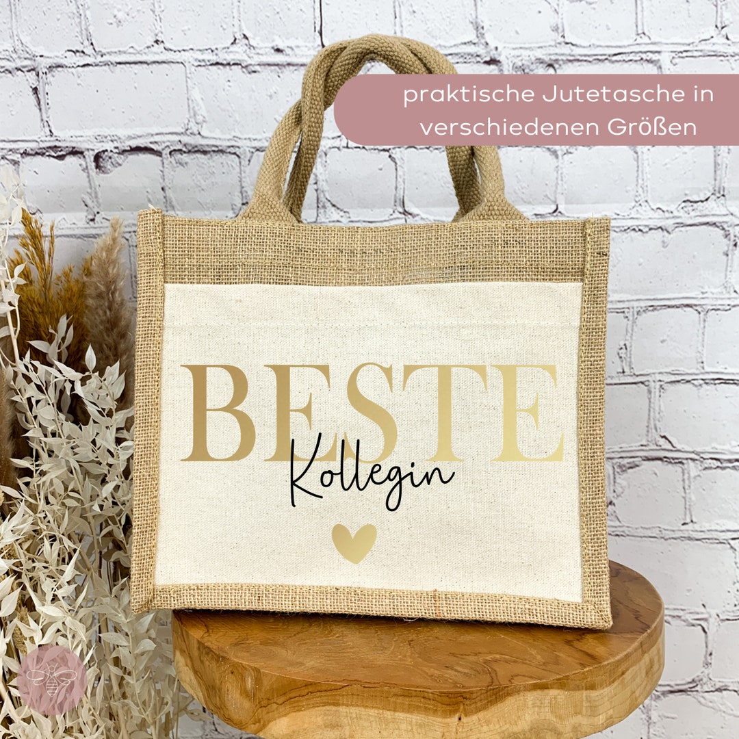 Personalisiert Abschiedsgeschenk Kollegen - Baumwolltasche Mit Spruch