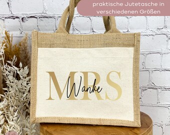 personalisierte Jutetasche für den JGA, Brautparty, Geschenkidee Trauzeugin, Brautjungfern, Geschenk zur Verlobung