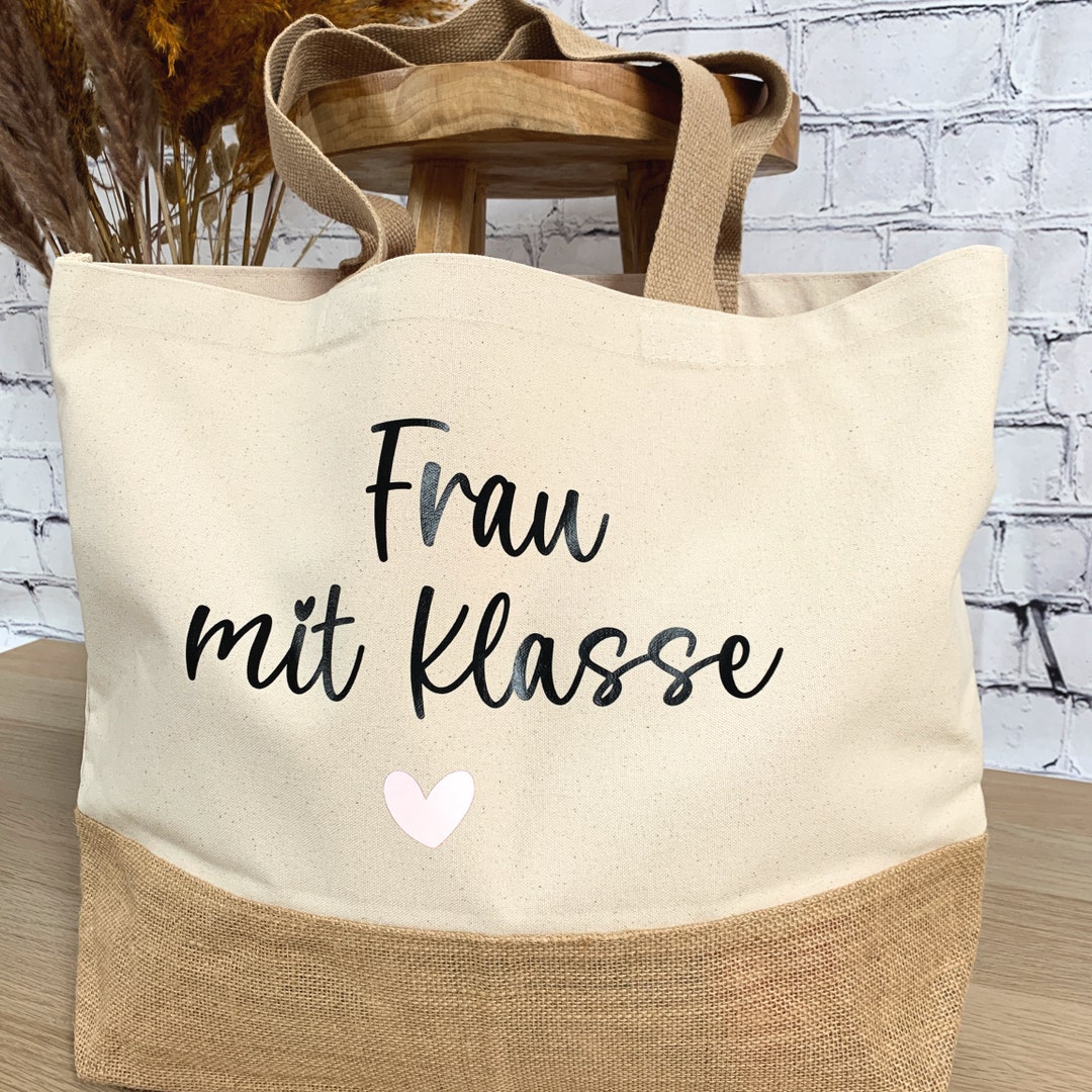 Juteshopper Frau mit Klasse als Abschiedsgeschenk für die beste