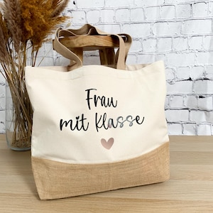 Lehrerin Geschenk Frau mit Klasse,Abschiedsgeschenk Lehrerin, Dankeschön Lehrerin, Abschiedsgeschenk Grundschule personalisiert, Jute Tasche