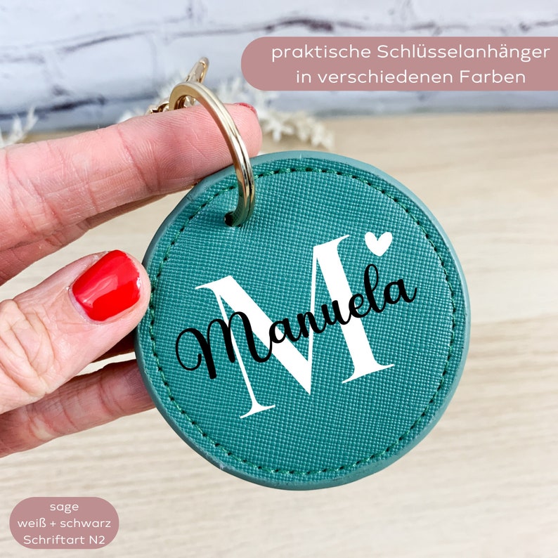 Schlüsselanhänger personalisiert Initiale und Name, kleines Geschenke beste Freundin, Mama, Freund, Geschenkidee Muttertag, Vatertag immagine 1