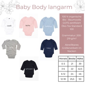 Organic Babybody Alles Liebe zum ersten Muttertag, personalisiert , Muttertagsgeschenk Baby, Geschenkidee zum ersten Muttertag 2023 Bild 10