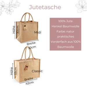 Jutetasche Bin kurz Weinkaufen als Geschenkidee für die beste Freundin, Einkaufstasche mit Spruch, Geburtstagsgeschenk Bild 7