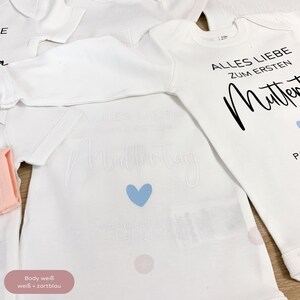 Organic Babybody Alles Liebe zum ersten Muttertag, personalisiert , Muttertagsgeschenk Baby, Geschenkidee zum ersten Muttertag 2023 image 4