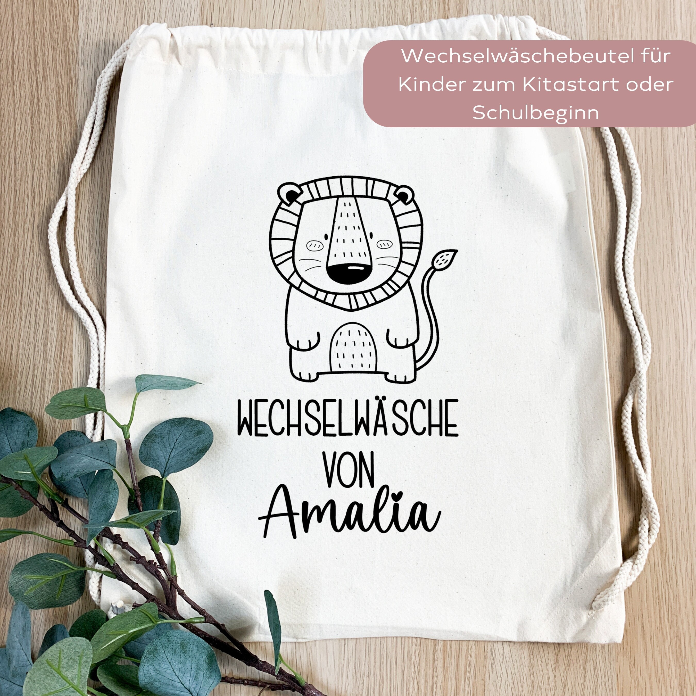 Kleckerliese Turnbeutel Mit Namen - Personalisierter Zebra Beutel Für Kindergarten