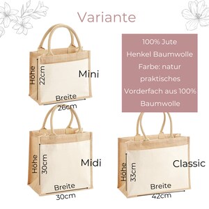 Jutetasche Herzensmensch, individuelle Geschenke, Shopper Geschenktasche beste Freundin, Geschenktasche Lieblingsmensch Bild 5