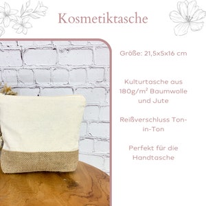 Kosmetiktasche Herzensmensch aus Baumwolle/Jute, individuelle Geschenke, Kleinigkeit Geschenk, Weihnachtsgeschenk Frau Bild 4