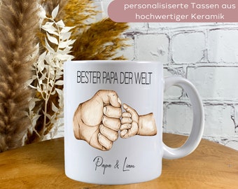 Tasse Bester Papa personalisisert, Keramiktasse als Geschenk für Papas, Vatertagsgeschenk, Papa Tasse, Henkeltasse