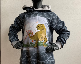 Hoody T-Rex in Größe 104 und 128