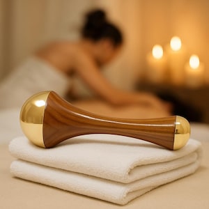 Ayurvedic 2in1 Kansa Wand for Face/Foot/Body & Marma Massager | Cell Regeneration | Natural Collagen Booster | Detoxifying Massaging Tool