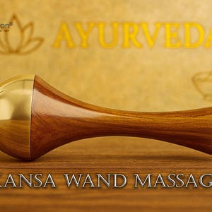 Original Handmade Ayurveda Kansa Wand An Ayurvedic Face, Foot and Body Massager 2 in 1 Face with Marma Tool