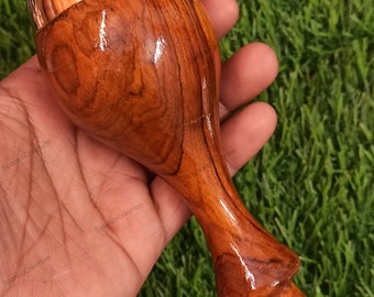 Ayurvedic Kansa Wand Massager: Copper & Tin, Teak Handle
