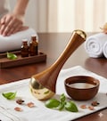 Ayurvedic Kansa Wand: Ayurvedic Face, Foot & Body Massager with Teak Handle product logo