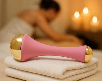Ayurvedic Kansa Wand: Ayurvedic Face, Foot & Body Massager with Teak Handle