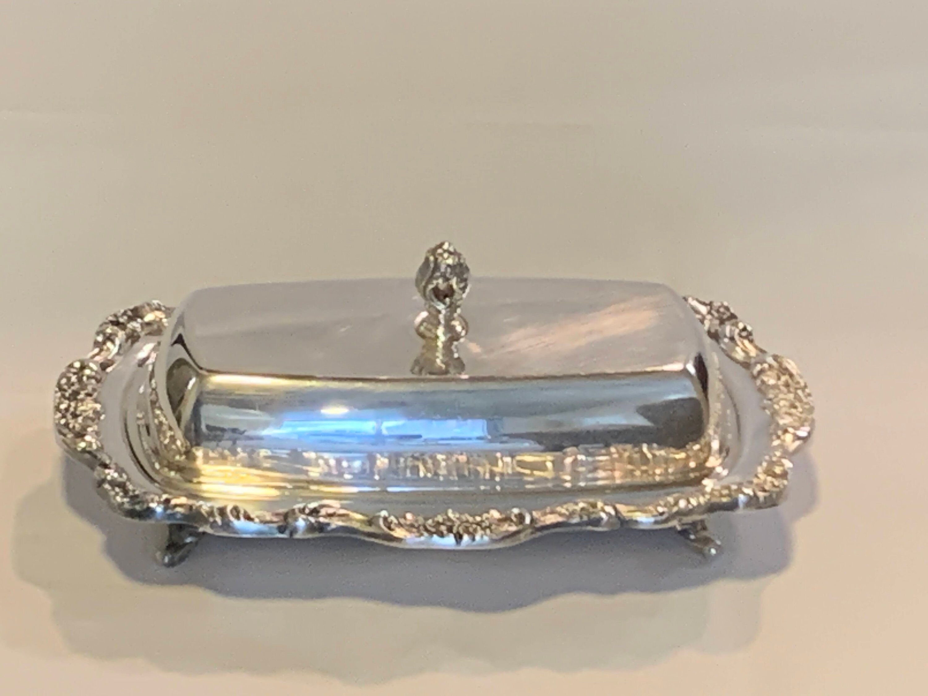 Vintage Silver Plated Butter Tray Etsy