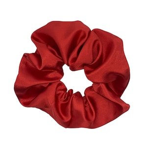 Red Scrunchie | Satin Scrunchies, Elastic Satin Hair Ties | Hair Accessories | Hair Ties for Women, Girls, Teens