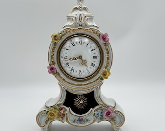 Vintage Dresden Porcelain Table Clock, German Porcelain - Etsy