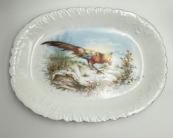 Vintage A. Santos 172-50 Oval Turkey Platter Made Portugal. Hand