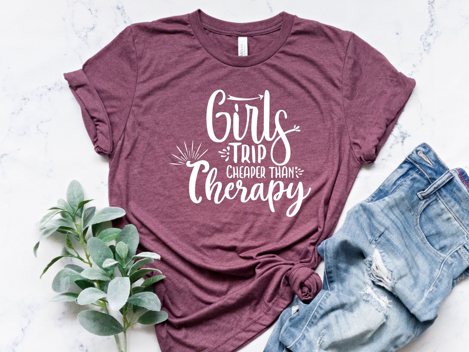 Girls Trip Cheaper Than Therapy Shirt Girls Vacation Tee Etsy