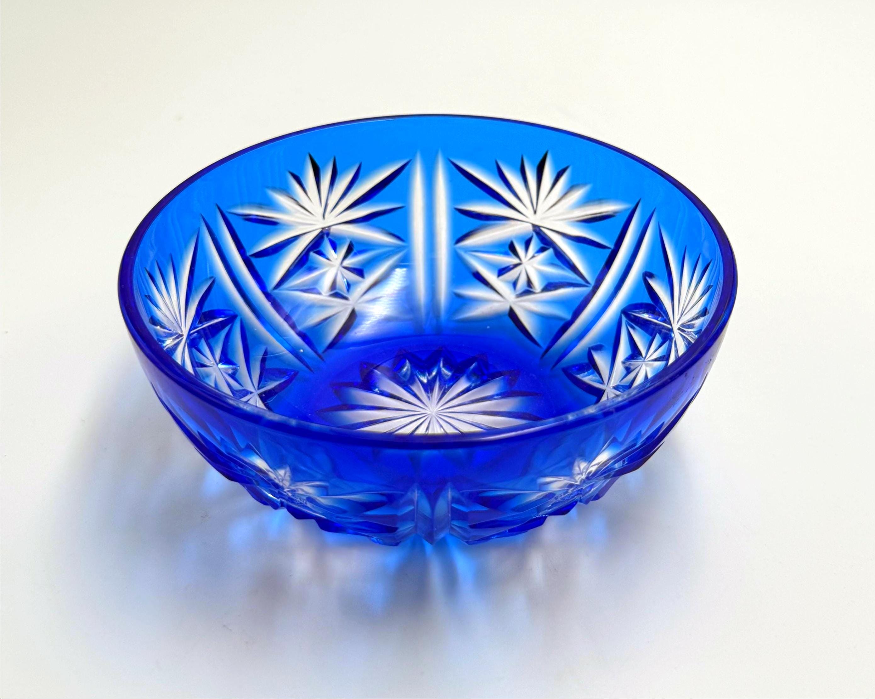 Cobalt Crystal Bowl - Etsy