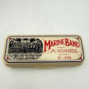 Vintage M. Hohner Marine Band Harmonica No. 1896 Key of C | Made in Germany , As Is