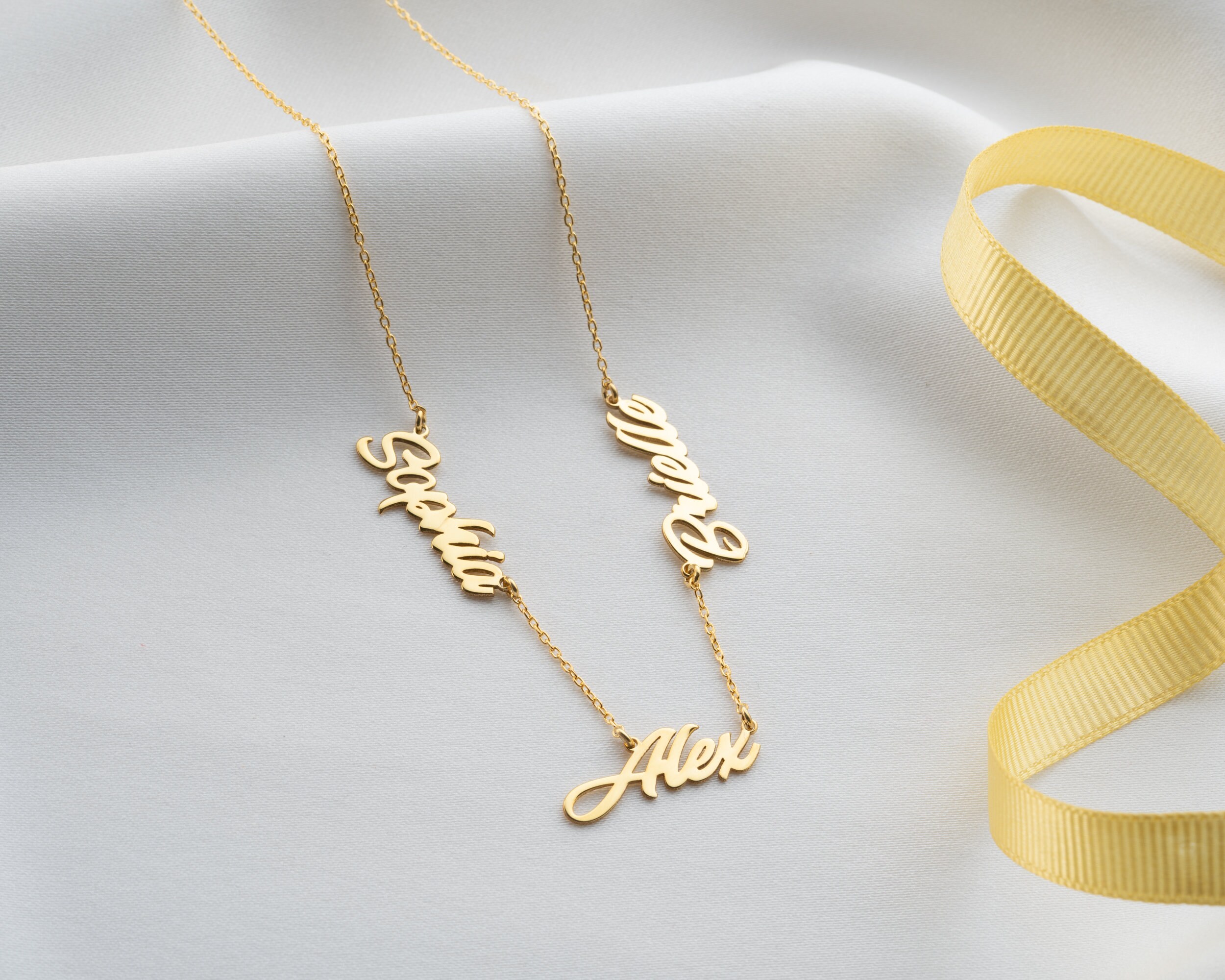 Multiple Name Necklace , Custom Family Name Necklace , Children Names