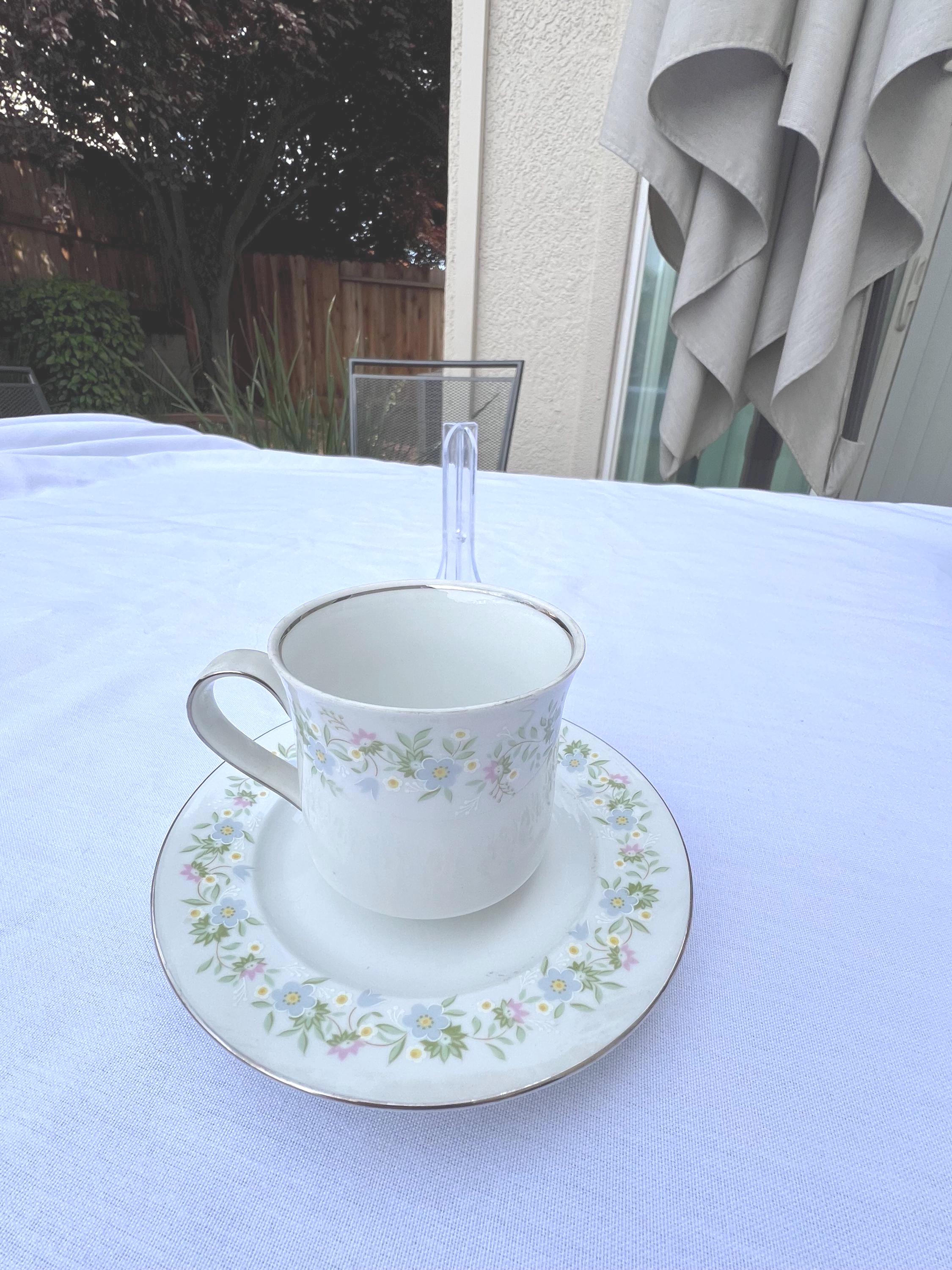 Vintage Johann Haviland Bavaria Tea Set: Blue Garland Floral