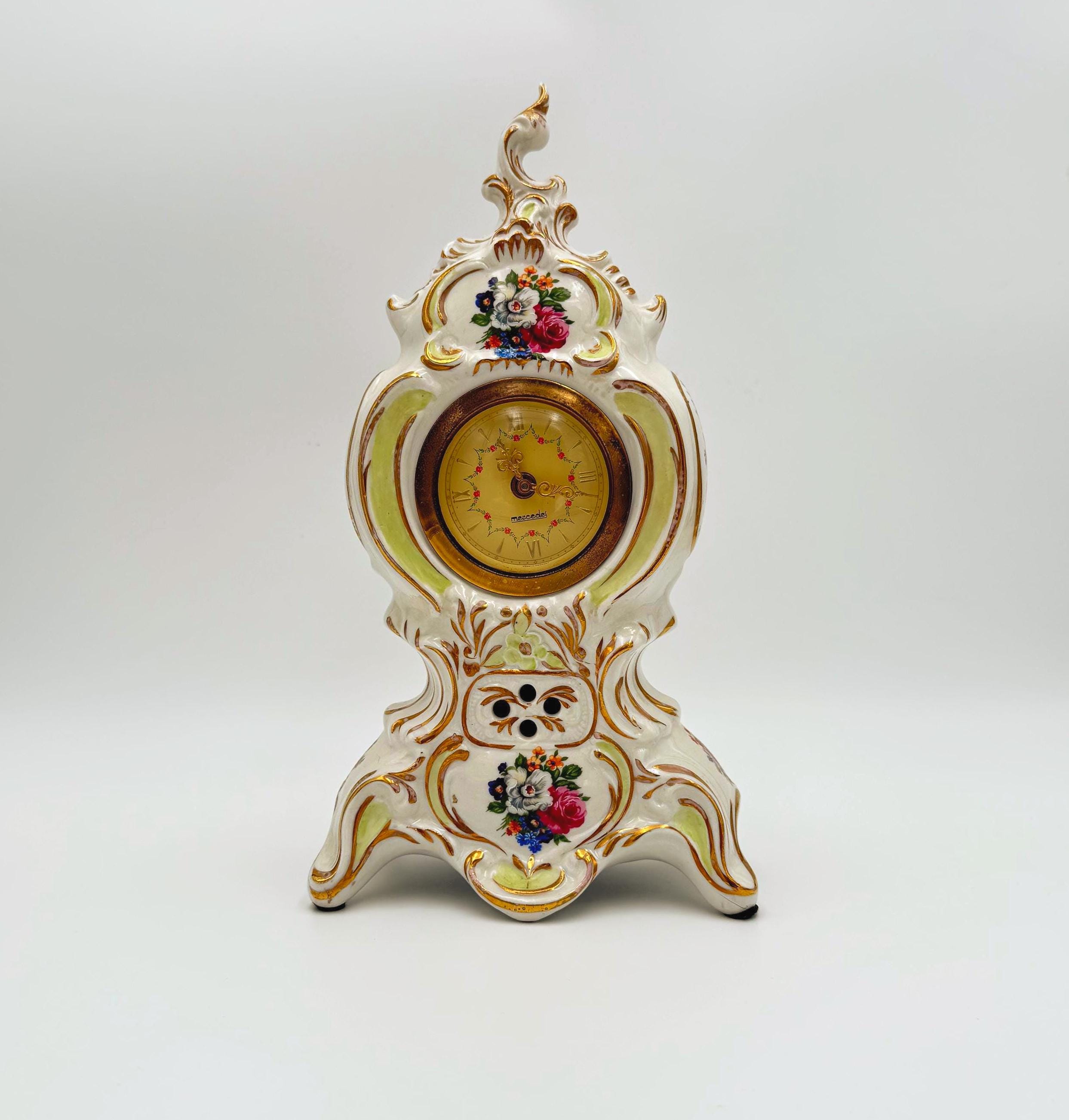 Sandizell Dresden ヴィンテージマントル時計 フローラル 【公式通販】